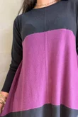 Agata Longline Split Side Knit Blackcurrant